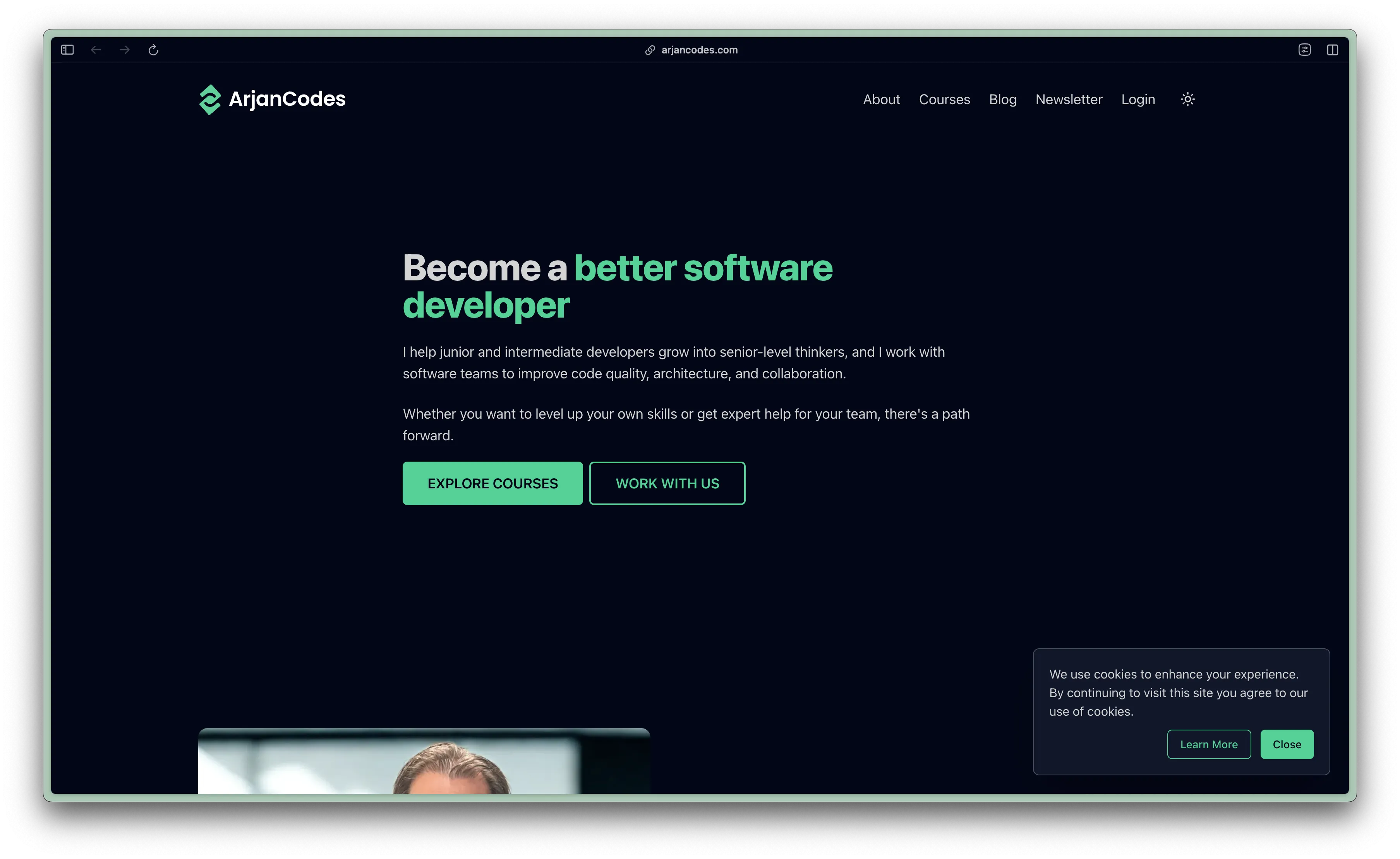 ArjanCodes Home Page